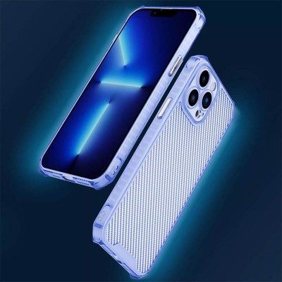 Чохол TPU Ease Carbon color series для Apple iPhone 13 Pro Max (6.7") Синій / Прозорий