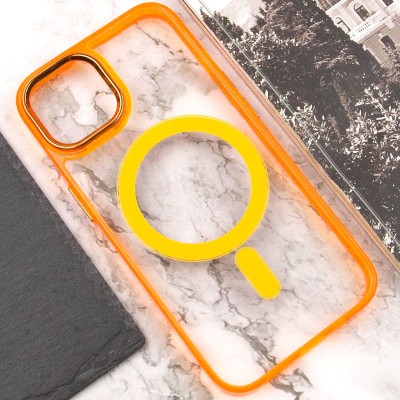 Чохол TPU Iris with MagSafe для Apple iPhone 14 (6.1") Помаранчевий