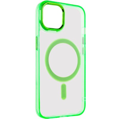 Чохол TPU Iris with MagSafe для Apple iPhone 14 (6.1") Салатовий