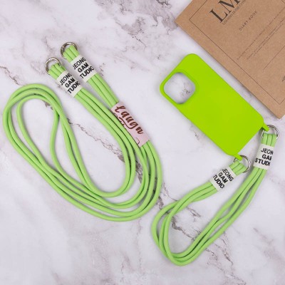 Чохол TPU two straps California для Apple iPhone 12 Pro Max (6.7") Салатовий