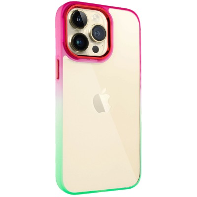 Чохол TPU+PC Fresh sip series для Apple iPhone 13 Pro (6.1") Салатовий / Рожевий