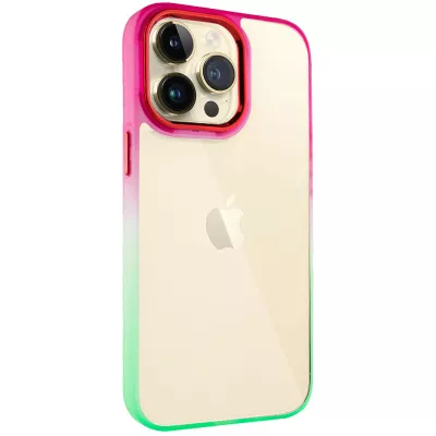 Чохол TPU+PC Fresh sip series для Apple iPhone 13 Pro (6.1") Салатовий / Рожевий