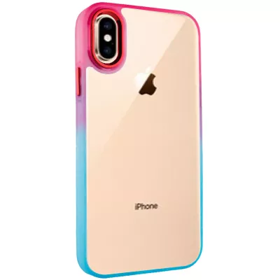Чохол TPU+PC Fresh sip series для Apple iPhone XS Max (6.5") Бірюзовий / Рожевий