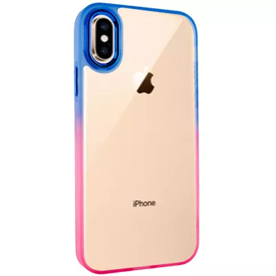 Чохол TPU+PC Fresh sip series для Apple iPhone XS Max (6.5") Рожевий / Синій
