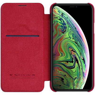 Шкіряний чохол (книжка) Nillkin Qin Series для Apple iPhone 11 Pro (5.8") Червоний