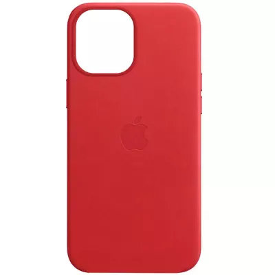 Шкіряний чохол Leather Case (AAA) для Apple iPhone 12 Pro / 12 (6.1") Red