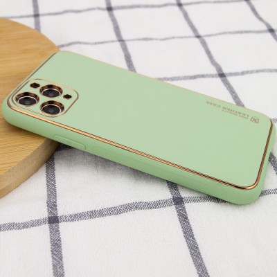 Шкіряний чохол Xshield для Apple iPhone 12 Pro (6.1") Зелений / Pistachio
