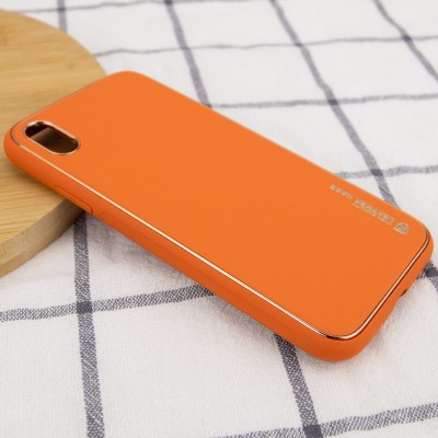 Шкіряний чохол Xshield для Apple iPhone X / XS (5.8") Помаранчевий / Apricot