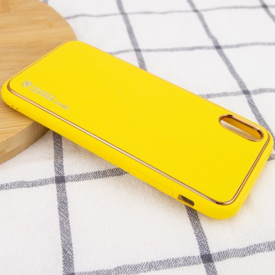Шкіряний чохол Xshield для Apple iPhone XR (6.1") Жовтий / Yellow Шкіряний чохол Xshield для Apple iPhone XR (6.1") Жовтий / Yellow