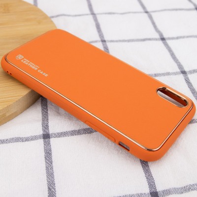 Шкіряний чохол Xshield для Apple iPhone XR (6.1") Помаранчевий / Apricot