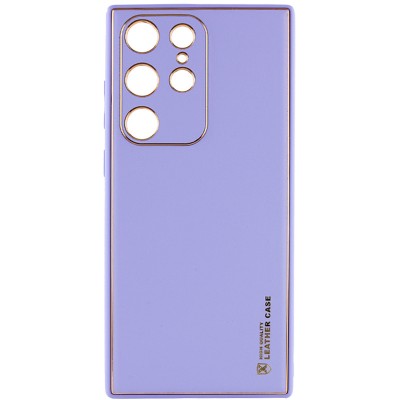Шкіряний чохол Xshield для Samsung Galaxy S23 Ultra Бузковий / Dasheen