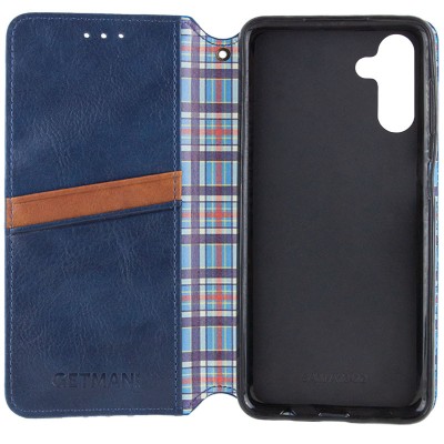 Шкіряний чохол книжка GETMAN Cubic (PU) для Samsung Galaxy A04s Синій
