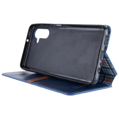 Шкіряний чохол книжка GETMAN Cubic (PU) для Samsung Galaxy A04s Синій