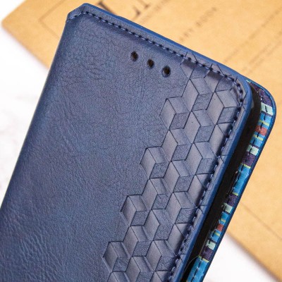 Шкіряний чохол книжка GETMAN Cubic (PU) для Samsung Galaxy A04s Синій