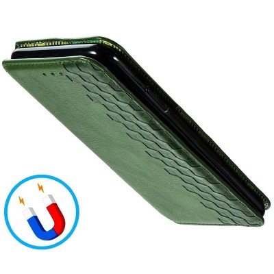 Шкіряний чохол книжка GETMAN Cubic (PU) для Samsung Galaxy S20 FE Зелений