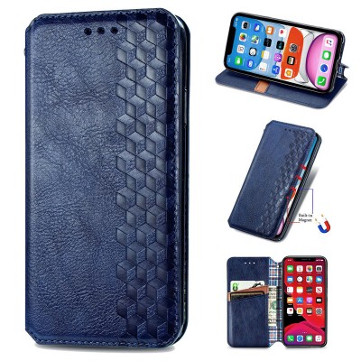 Шкіряний чохол книжка GETMAN Cubic (PU) для Samsung Galaxy S20 FE Синій