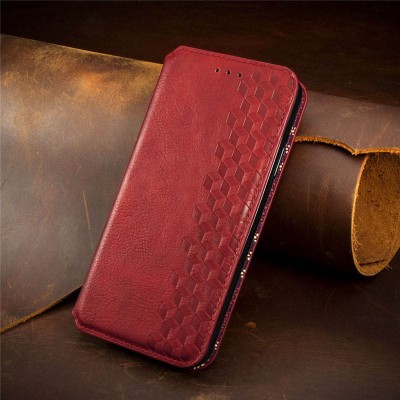 Шкіряний чохол книжка GETMAN Cubic (PU) для Samsung Galaxy S20 FE Червоний