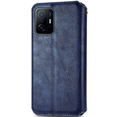 Шкіряний чохол книжка GETMAN Cubic (PU) для Xiaomi 11T / 11T Pro Синій