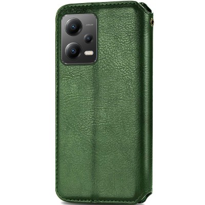 Шкіряний чохол книжка GETMAN Cubic (PU) для Xiaomi Poco X5 Pro 5G / Redmi Note 12 Pro 5G Зелений