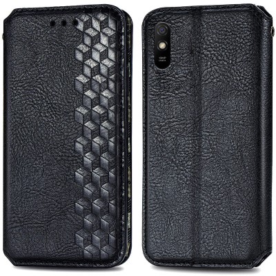 Шкіряний чохол книжка GETMAN Cubic (PU) для Xiaomi Redmi 9A Чорний Шкіряний чохол книжка GETMAN Cubic (PU) для Xiaomi Redmi 9A Чорний