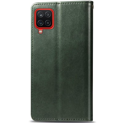 Шкіряний чохол книжка GETMAN Gallant (PU) для Samsung Galaxy A12 / M12 Зелений
