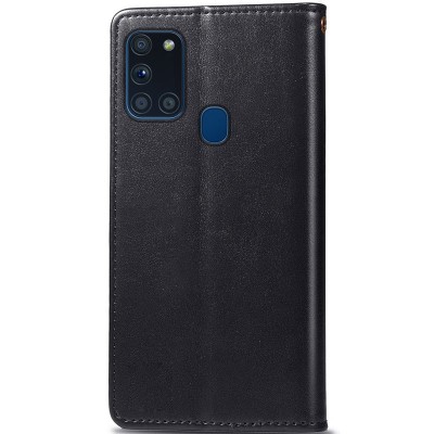 Шкіряний чохол книжка GETMAN Gallant (PU) для Samsung Galaxy A21s Чорний