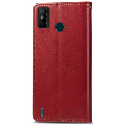 Шкіряний чохол книжка GETMAN Gallant (PU) для TECNO Spark 6 Go Червоний