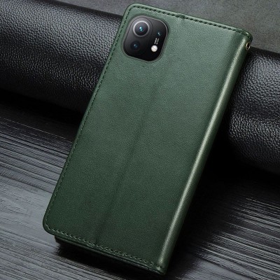 Шкіряний чохол книжка GETMAN Gallant (PU) для Xiaomi Mi 11 Зелений