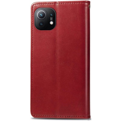 Шкіряний чохол книжка GETMAN Gallant (PU) для Xiaomi Mi 11 Червоний