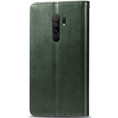 Шкіряний чохол книжка GETMAN Gallant (PU) для Xiaomi Redmi 9 Зелений
