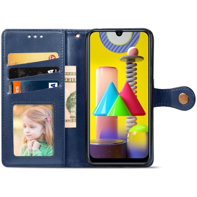 Шкіряний чохол книжка GETMAN Gallant (PU) для Xiaomi Redmi 9 Синій
