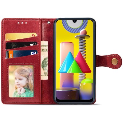 Шкіряний чохол книжка GETMAN Gallant (PU) для Xiaomi Redmi 9 Червоний