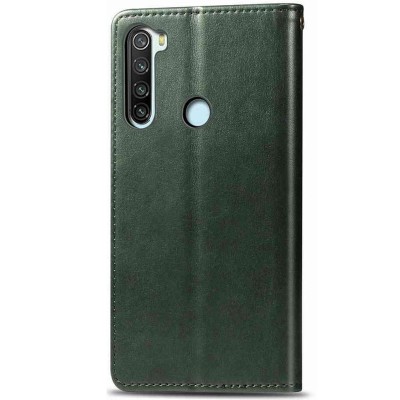 Шкіряний чохол книжка GETMAN Gallant (PU) для Xiaomi Redmi Note 8T Зелений
