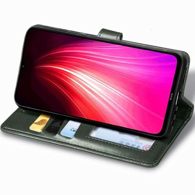 Шкіряний чохол книжка GETMAN Gallant (PU) для Xiaomi Redmi Note 8T Зелений