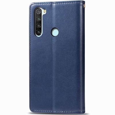 Шкіряний чохол книжка GETMAN Gallant (PU) для Xiaomi Redmi Note 8T Синій