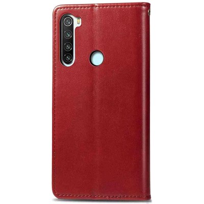 Шкіряний чохол книжка GETMAN Gallant (PU) для Xiaomi Redmi Note 8T Червоний