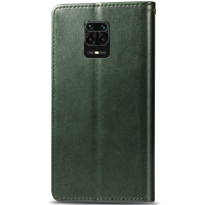 Шкіряний чохол книжка GETMAN Gallant (PU) для Xiaomi Redmi Note 9s / Note 9 Pro / Note 9 Pro Max Зелений