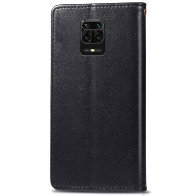 Шкіряний чохол книжка GETMAN Gallant (PU) для Xiaomi Redmi Note 9s / Note 9 Pro / Note 9 Pro Max Чорний