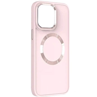 TPU чохол Bonbon Metal Style with MagSafe для Apple iPhone 11 (6.1") Рожевий / Light Pink