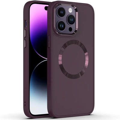 TPU чохол Bonbon Metal Style with MagSafe для Apple iPhone 12 Pro Max (6.7") Бордовий / Plum TPU чохол Bonbon Metal Style with MagSafe для Apple iPhone 12 Pro Max (6.7") Бордовий / Plum