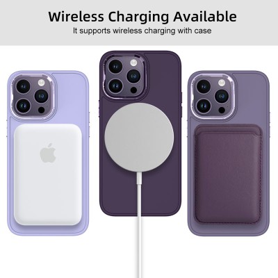 TPU чохол Bonbon Metal Style with MagSafe для Apple iPhone 12 Pro Max (6.7") Фіолетовий / Dark Purple