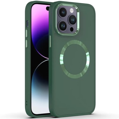 TPU чохол Bonbon Metal Style with MagSafe для Apple iPhone 13 Pro (6.1") Зелений / Pine green TPU чохол Bonbon Metal Style with MagSafe для Apple iPhone 13 Pro (6.1") Зелений / Pine green
