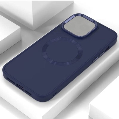 TPU чохол Bonbon Metal Style with MagSafe для Apple iPhone 15 Plus (6.7") Синій / Cosmos Blue