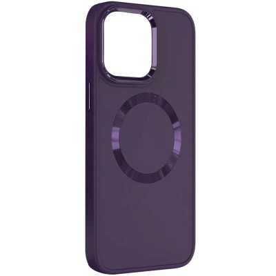 TPU чохол Bonbon Metal Style with MagSafe для Apple iPhone 15 Plus (6.7") Фіолетовий / Dark Purple