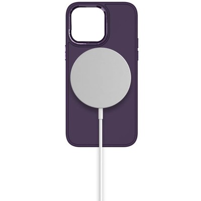 TPU чохол Bonbon Metal Style with MagSafe для Apple iPhone 15 Plus (6.7") Фіолетовий / Dark Purple