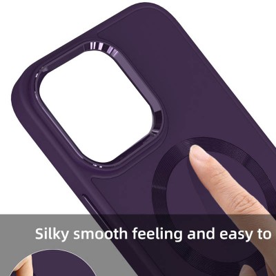TPU чохол Bonbon Metal Style with MagSafe для Apple iPhone 15 Plus (6.7") Фіолетовий / Dark Purple