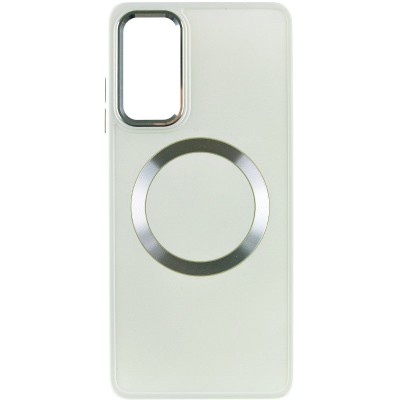 TPU чохол Bonbon Metal Style with MagSafe для Samsung Galaxy A25 5G Білий / White