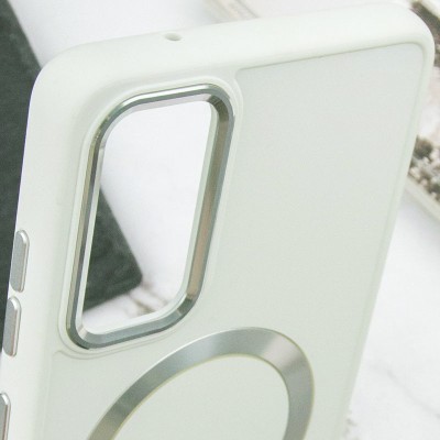 TPU чохол Bonbon Metal Style with MagSafe для Samsung Galaxy S20 FE Білий / White
