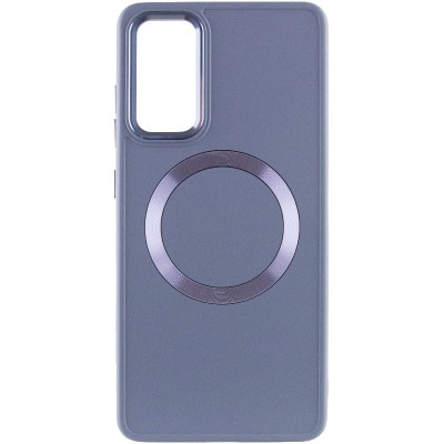 TPU чохол Bonbon Metal Style with MagSafe для Samsung Galaxy S21 FE Сірий / Lavender TPU чохол Bonbon Metal Style with MagSafe для Samsung Galaxy S21 FE Сірий / Lavender