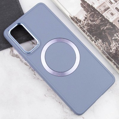 TPU чохол Bonbon Metal Style with MagSafe для Samsung Galaxy S21 FE Сірий / Lavender TPU чохол Bonbon Metal Style with MagSafe для Samsung Galaxy S21 FE Сірий / Lavender